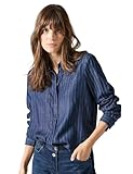 Hemdkragen und Knopfleiste Cecil Damen Lyocell-Jeansbluse