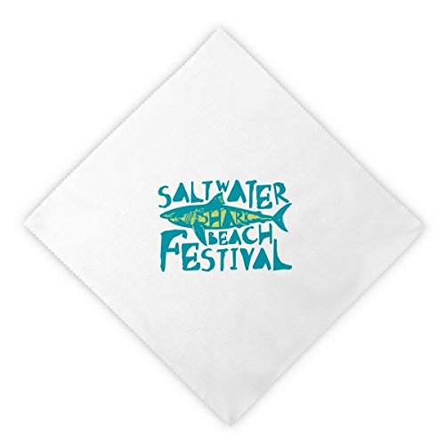 Serviettes en tissu requin blanc réutilisables repas 2pcs