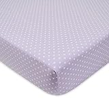 American Baby Company 100% Cotton Percale Fitted Crib Sheet, Lavender Dots