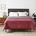 AmazonBasics Reversible Microfiber Comforter - Full/Queen, Burgundy