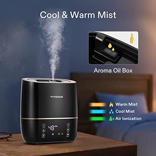Vivosun 2-In-1 Warm And Cool Mist Humidifier, 5L Indoor Ultrasonic Air Humidifier With Essential Oil Tray For Bedrooms, Plants, Offices And Babies #TOP1