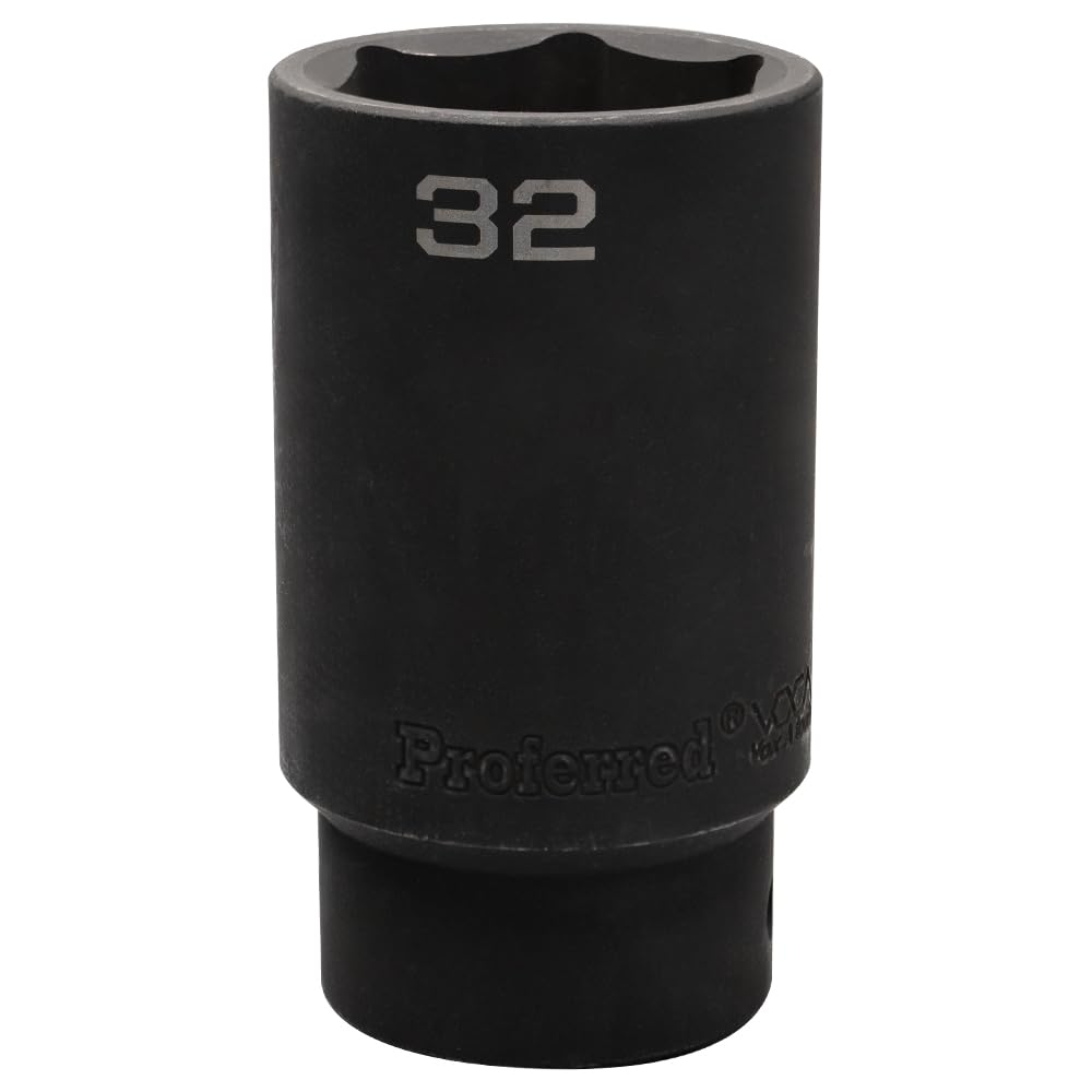 Douille impact profond 32mm 1/2 Proferred S33132 pour serrage auto