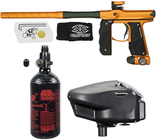 Image of Maddog Empire Mini GS Electronic Full Auto Paintball Gun Marker w / 48 /3000 HPA Paintball Tank & Empire Halo Too Electronic Paintball Loader Starter Package
