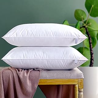 Pillow Pack of 2 Standard Hollow Fiber Extra Filled Bounce Back Hotel Quality Pillows Neck Back Side Sleeper Pillows Pack of 2 Pillow Hollowfiber | 75x50cm Pillow With Stitched Cotton Rich Pillowcase