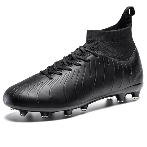 Men's Women's Soccer Shoes High-Tops Lace-Up Non-Slip Spikes Outdoor Sports Athletic Football Cleats