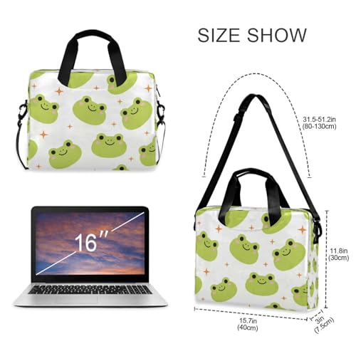 Bolso para laptop con diseño de rana divertido para trabajo miniatura 5