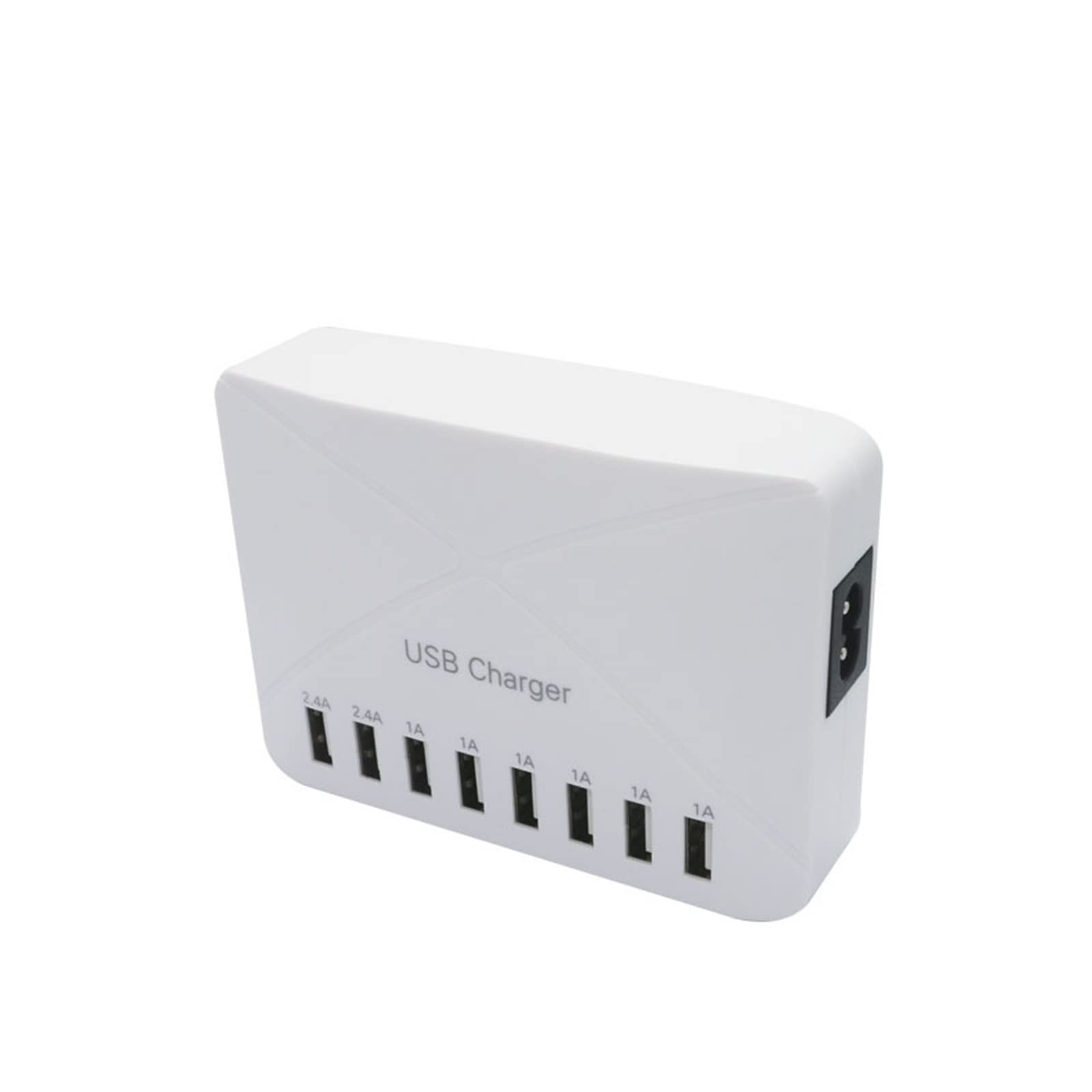 Stacja ładowania, Ładowarka USB 8 portów stacja ładowarki Multile Port Urządzenie Szybka ładowanie 5V 2,4A Wysoka pojemność dla telefonu Moble(Wit)