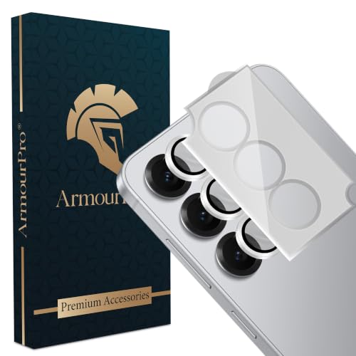 Image of ArmourPro Camera Lens Protector for Samsung Galaxy S25 with Auto Alignment Installation Frame, AR+AF Coated Tempered Glass Camera Rings, Anti-Scratch, Case Friendly | Silver