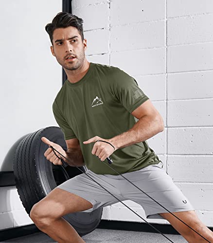 Northyard Men's Upf 50+ Uv Sun Protection Shirts Spf Quick Dry Short Sleeve T-Shirts For Hiking Fishing Swim Rash Guard Armygreen M #TOP3
