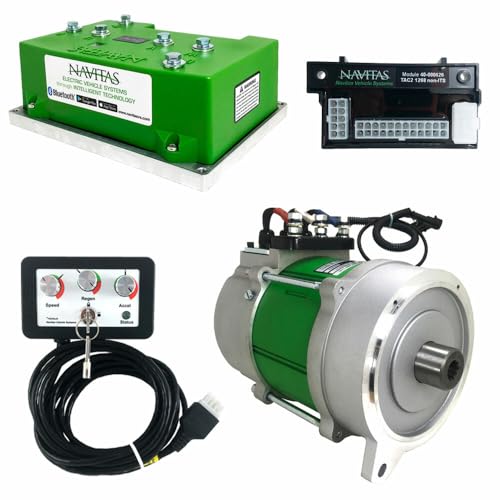 Navitas DC to AC Conversion Kit for Club Car DS Golf Carts | Compatible with Models with Curtis 1268/1520 Controllers | High Speed/Torque 5KW AC Motor & 600A TAC2 Controller with OTF Programmer