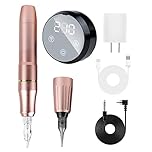 MOKOHOA Permanentes Make up Machine Set Gerät,Pmu Maschine Set mit MCU Touch Screen und Hochauflösende LED-Digitalanzeige, 2 Stück Verschiedene Drehgriffe für Eyebrow Eyeliner Lippen MTS