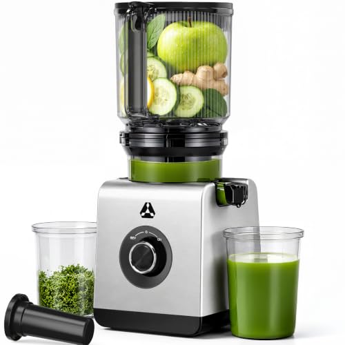 AAOBOSI Cold Press Juicer, 6.6" Wide Feed Chute, 3-in-1 Slow Juicer
