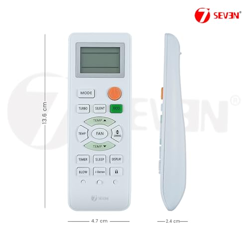 Image of 7SEVEN Compatible with Godrej Ac Remote Original Model 131D 433kHz Suitable for Split Window and Cassette 1 1.5 2 Ton Air Conditioner Choose Remote When Each Key Match Exactly