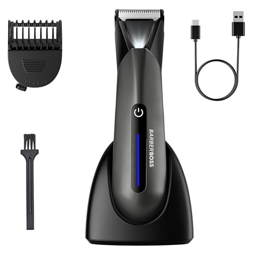 BarberBoss Men’s Body Groomer: Ball Trimmer Men, Men’s Pube Trimmer, Rechargable Body Groomer, Waterproof Grooming Tool for Men