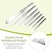 7-Piece Caulking Spatula Set, Stainless Steel Caulking Tool Kit with Comfort Grip for Bathroom, Kitchen Tile & Silicone Sealing (3/8