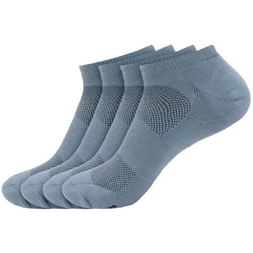 Image of BambooMN Men and Women's Rayon from Bamboo Low Cut Ankle Socks for Sports, Work and Everyday Wear - 4 Pairs - Unisex Sizing