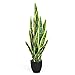 Goplus Artificial Snake Plant, 36" Fake Sansevieria, Potted Plants with 6'' Pot and 20pcs Leaves for Home Garden Office Store Decoration (Golden)