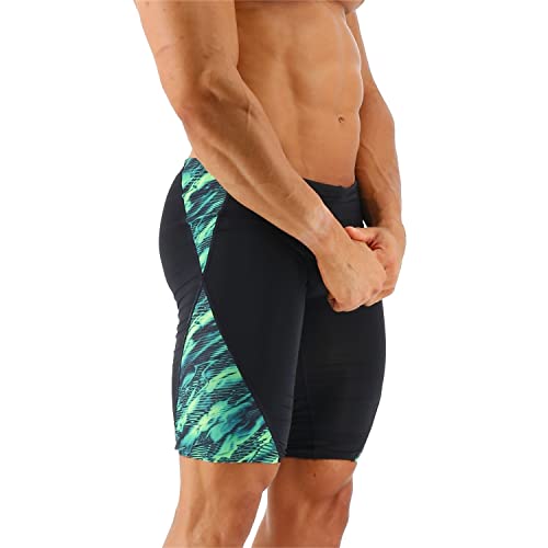 TYR Jungen Cadence Blade Splice Badehose, Grün, 30 Cover