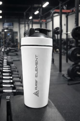 Image of Stainless Steel Gym Shaker 750ml - Leakproof Shaker Bottle for Protein Powder, Smoothies, Supplements - Odor-Free, Durable & Portable for Gym, Travel, and Workouts (White)