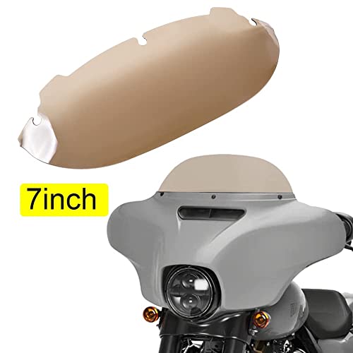 Image of 7 inch Tint Windshield Windscreen Compatible for 2014-2022 Harley Davidson Touring Electra Glide Street Glide 2014 2015 2016 2017 2018 2019 2020 2021 2022 (Tint)