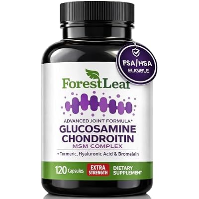ForestLeaf Glucosamine Chondroitin MSM Joint Supplement Complex - 1200mg - 120 Caps