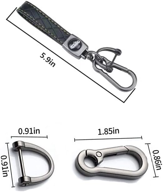 Miniatura 2 de PJOKI 1 llavero de cuero para automóvil, llavero de repuesto para llavero de automóvil, accesorio para llavero de automóvil, para hombres y mujeres