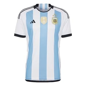 adidas mens Adidas Men’s Soccer Argentina 3-star Winners Home Jersey