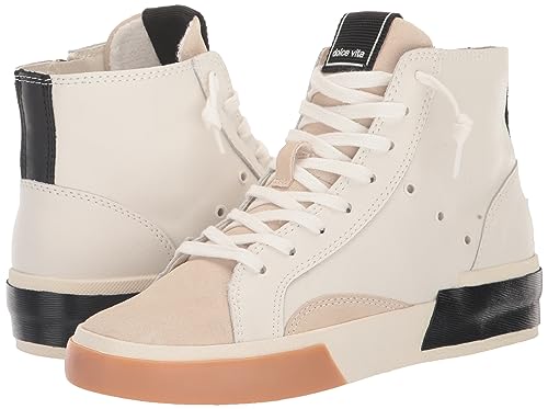 Dolce Vita Tênis feminino Zohara, Couro branco/preto, 11