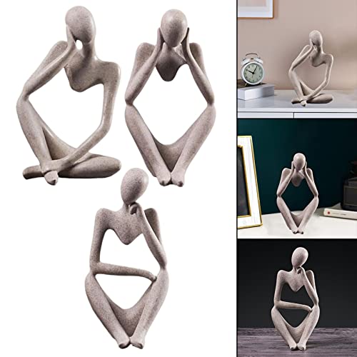 2 Peças de Escultura de Estatueta de Escritório Estante de Livros Estátuas de Resina Ornamentos
