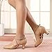 YCALCP Women Ballroom Dance Shoes Closed Toe Performence Practice Tango Modern Waltz Latin Salsa Dance Shoes,DSL666-Nude-6cm-S,US 7