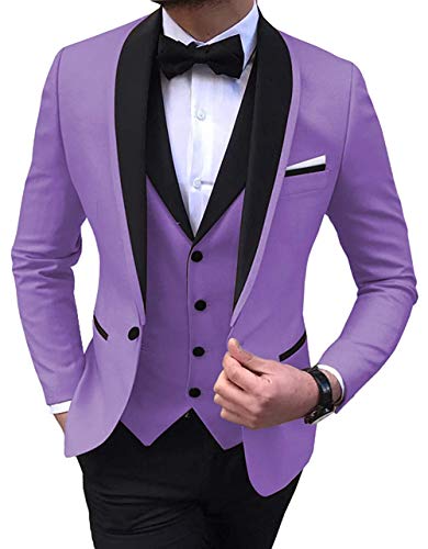 Rdzding Mens Suits Blazer 3 Pieces Jacket Vest Pants Slim Fit Suit African Tuxedos Groomsmen Party Formal Jacket2