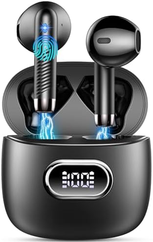 Bluetooth Kopfhörer, Kopfhörer Kabellos Bluetooth 5.3 In Ear Kopfhörer mit 4 HD Mic, Kabellose Kopfhörer 42Std ENC Noise Cancelling Earbuds Tiefer Bass, IP7 Wasserdicht Ohrhörer LE