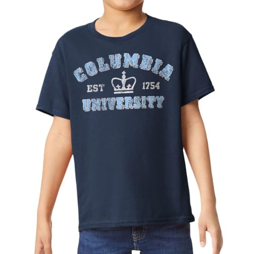 Barnesmith Columbia University Apparel Lions Short-Sleeve Youth T-Shirt, Vintage, Navy, X-Small