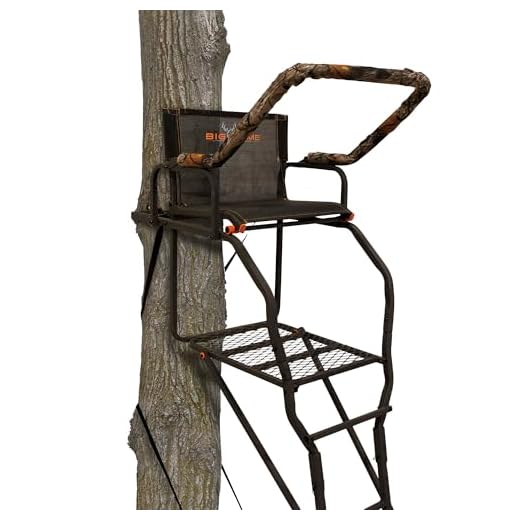 BIG GAME Striker XL Ladder Whitetail Deer Elk Mule Above Hunting Outdoors Flex-Tek Seat 17.5' Tall 1-Person Tree Stand
