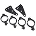 HTT Motorcycle Black 41mm Turn Signal Clamps Headlight Mount Bracket Fork Ear Chopper Cafe Racer Black for Universal CBR Kawasaki Suzuki Harley Davidson