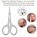 Small Precision Scissors Stainless Steel Multi-Purpose Vintage Beauty Grooming Kit Professional Beauty Mini Scissors For Facial Hair Eyebrow Eyelash Beard Moustache With Leather Case