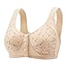 Damen BH Spitze ohne Bügel Vordere Schnalle Push up BHS Weichem Bra Sport Büstenhalter Träger Bustier herausnehmbar Bralette