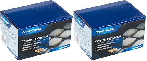 Campingaz Briquetas de cerámica para barbacoas Gas, 40 Piezas, aptas para barbacoas de Piedra volcánica como sustituto de Las Piedras de Lava, distribución Uniforme del Calor, Suficiente para 2000cm²