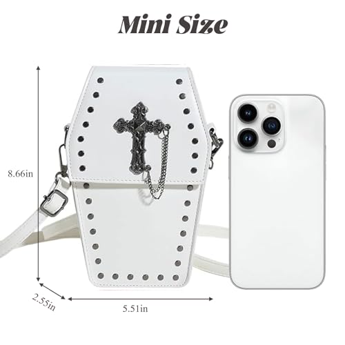 Gothic Purse Cross Coffin Purses Retro Punk Wallet Mini Halloween Crossbody Bag Horror Shoulder Bag2