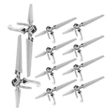 LRXIYODE 10 Anillos para Uñas Mujer Forma de Espada y Cruz, Anillos Abiertos Ajustables en Aleación de Zinc Color Plata Antigua, Decoración para Fiestas y Uso Diario