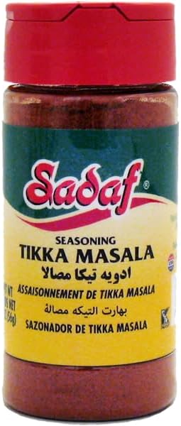 Sadaf Tikka Masala Seasoning - Tikka Masala Spice for Cooking and Food Seasoning - Chicken Tikka Masala Spice -Mediterranean Cuisine - Kosher - 2 Oz Bottle with Shaker Top