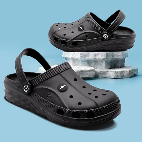 Image of BRUTON Premium Classic Casual Clogs /Sandals with Adjustable Back Strap for Adults | Comfortable & Light Weight | Stylish & Anti-Skid | Waterproof & Daily Mules for Gents /Boys