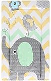 Babycurls Baby Changing Mat with Foam Raised Soft Edges for Babies from Birth Upwards Wipe Clean and Waterproof Nappy Change Pad 76 x 45cm (Elephant Chevron)