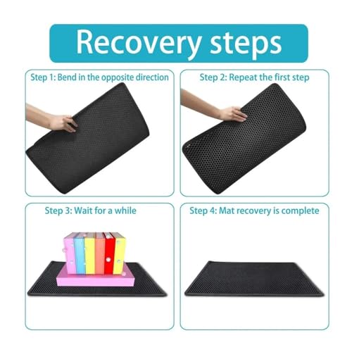 Tapis de litière pour chat double couche lavable efficace - 8
