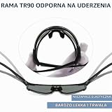 DUCO Spolaryzowane sportowe okulary przeciwsłoneczne dla mężczyzn i kobiet, ochrona UV400, do baseballa, jazdy na rowerze, biegania, wędkowania, DC0068, Czarna ramka Revo fioletowa soczewka