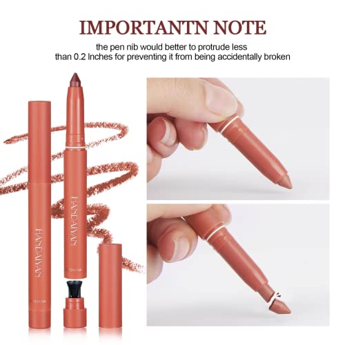 Anglicolor Matte Lip Liner Pencil ， 12 Assorted Colors High Pigmented Natural Lip Makeup Soft Pencils Precise, Handaiyan Long-Lasting Lip Liners, Vegan, Cruelty-Free (10#) #TOP3