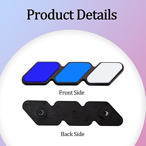 Image of Grille Decor Badge, Tri-Color Grille Insert Trims | Tri-Color Grille Badge Emblem Decoration Accessories Car Truck Label Fit for Most Vehicles