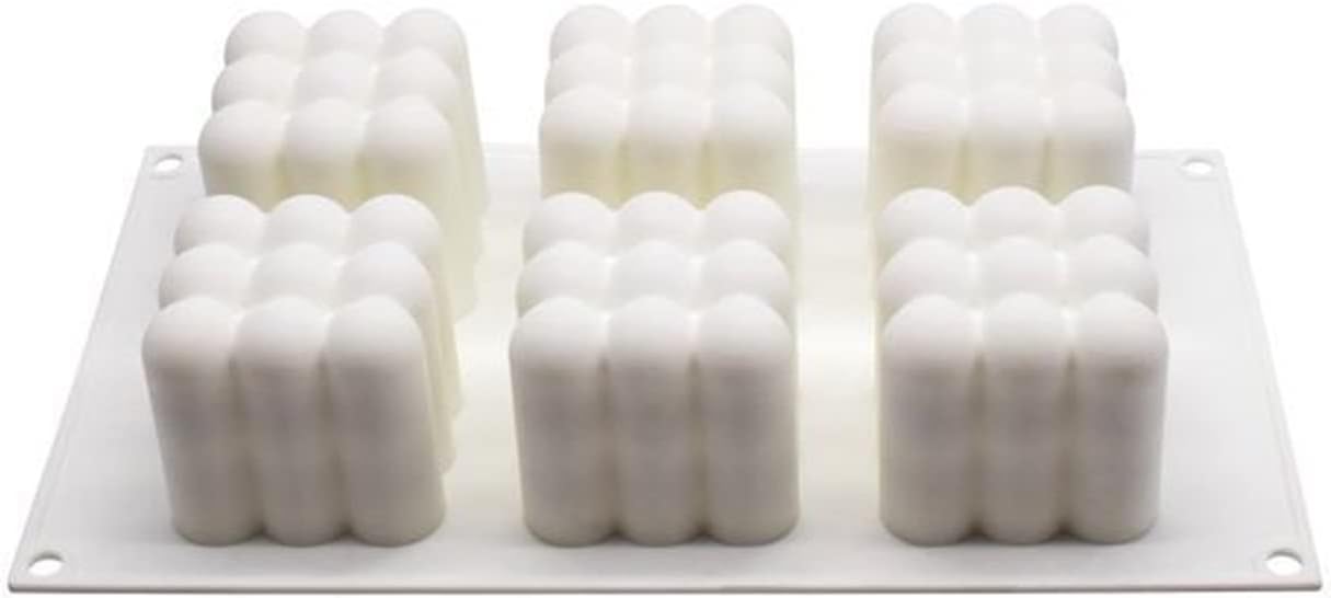 Food Grade Summer 2pack 3D Magic Cube Cloud Bubble Fondant Silicone Mold for Ice Cream Chocolate Pastry Dessert(OneColor) (OneColor)