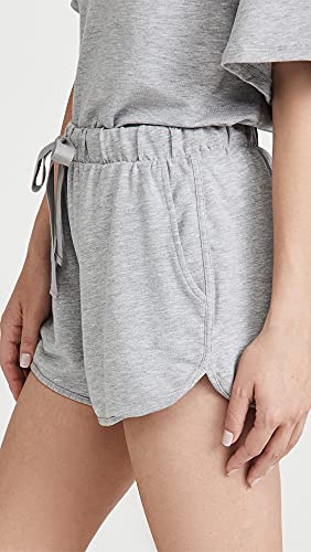 Eberjey Blair Women's Pajama Boardwalk Shorts | Curved Hem, Adjustable Waist Tie, Classic Retro Athletic Style (Heather Grey, Large) #TOP3