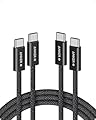 Anker Zolo Cavo da USB-C a USB-C, 240W Ricarica Rapida, 2 Pack, Cavo Intrecciato Resistente alla Sporcizia, Connettore Sottile, per iPhone 16/15 ProMax Plus, MacBook/iPad/Galaxy S24 (1,8m+1,8m, Nero)